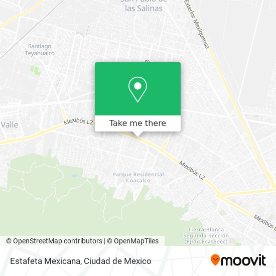 Estafeta Mexicana map