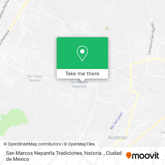 Mapa de San Marcos Nepantla Tradiciones, historia .