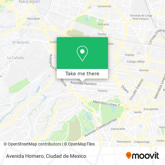 Avenida Homero map