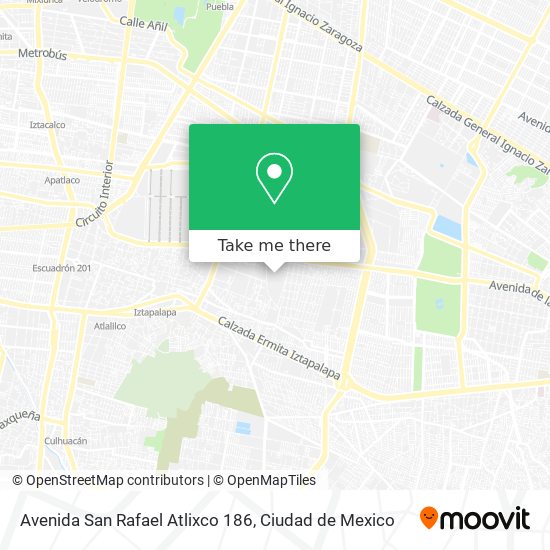 Avenida San Rafael Atlixco 186 map
