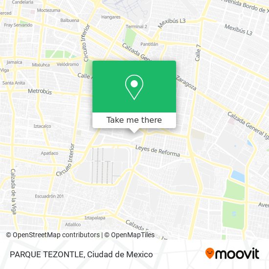 PARQUE TEZONTLE map