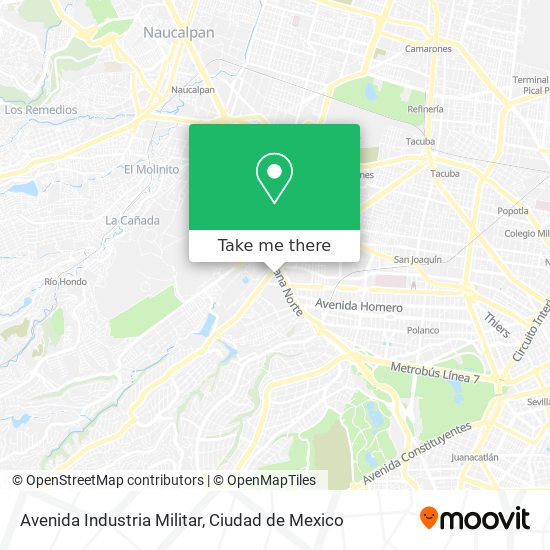 Mapa de Avenida Industria Militar