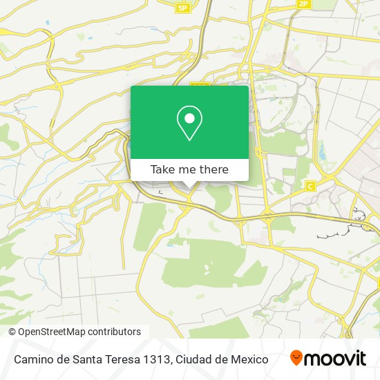 Camino de Santa Teresa 1313 map