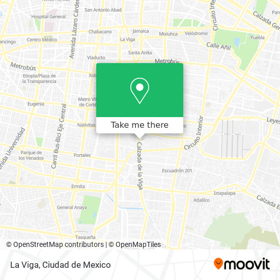 La Viga map