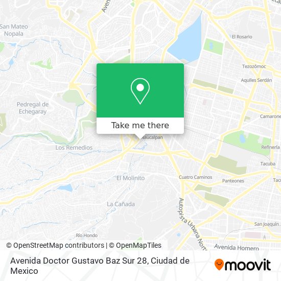 Mapa de Avenida Doctor Gustavo Baz Sur 28