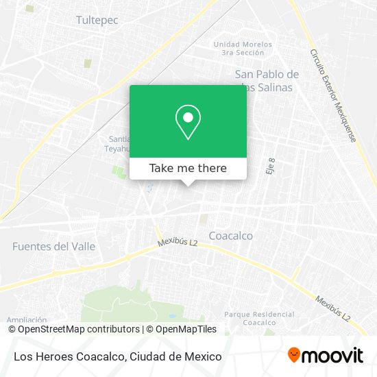 Los Heroes Coacalco map