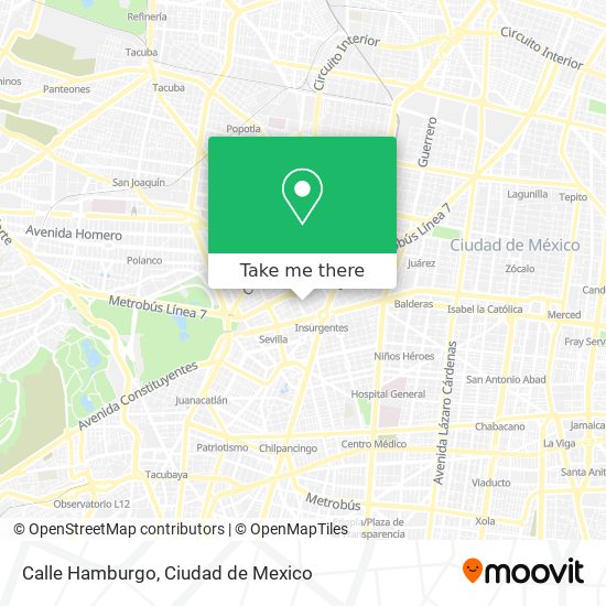 Calle Hamburgo map