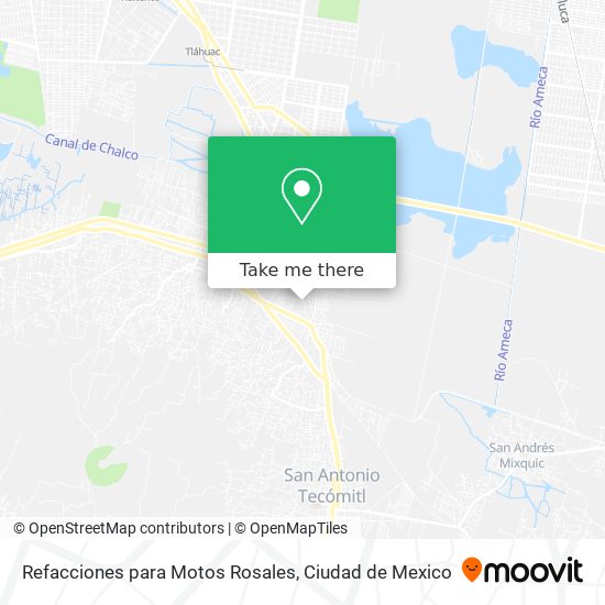 Refacciones para Motos Rosales map