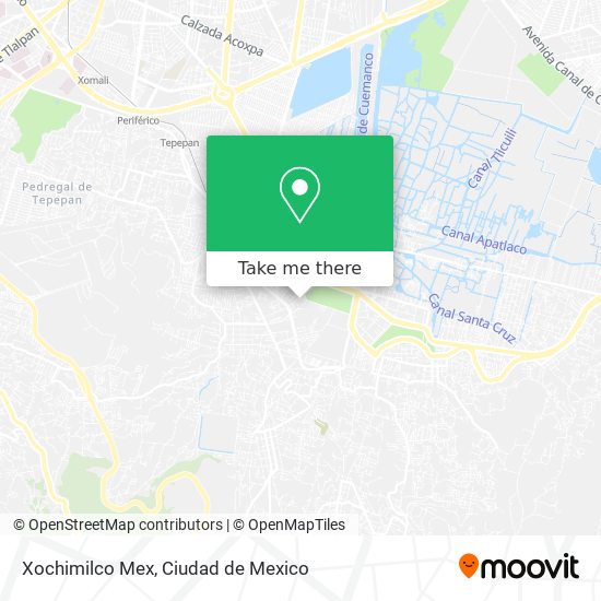 Xochimilco Mex map