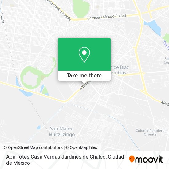 Mapa de Abarrotes Casa Vargas Jardines de Chalco