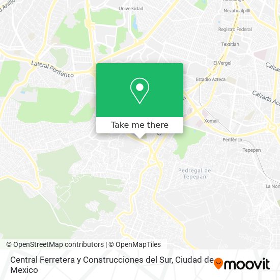 Central Ferretera y Construcciones del Sur map