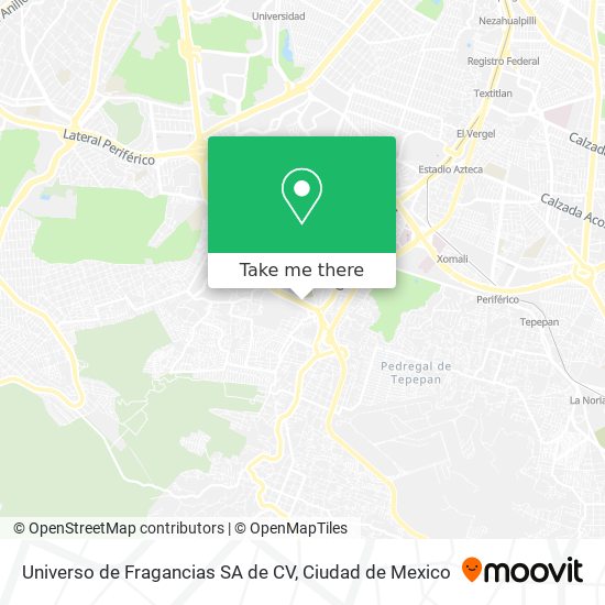 Universo de Fragancias SA de CV map