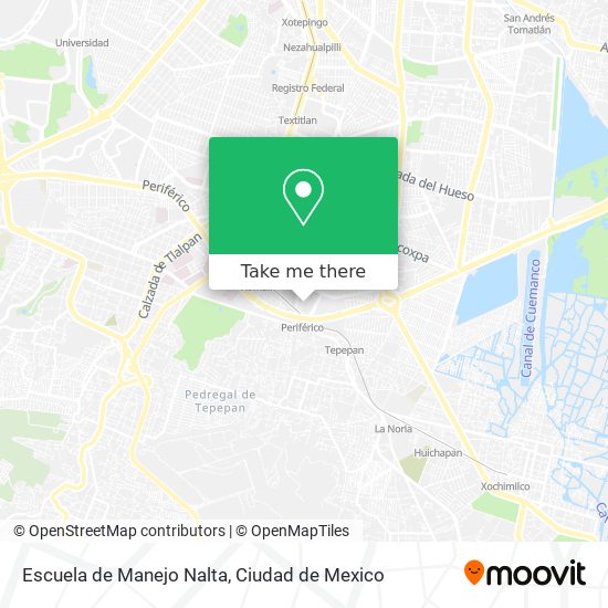 Escuela de Manejo Nalta map