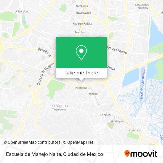 Mapa de Escuela de Manejo Nalta