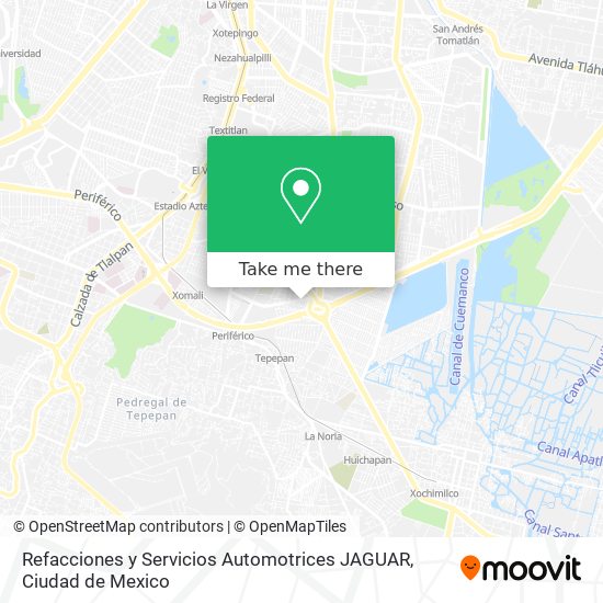 Mapa de Refacciones y Servicios Automotrices JAGUAR