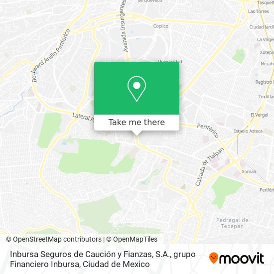 Inbursa Seguros de Caución y Fianzas, S.A., grupo Financiero Inbursa map