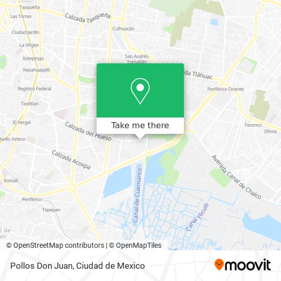 Pollos Don Juan map