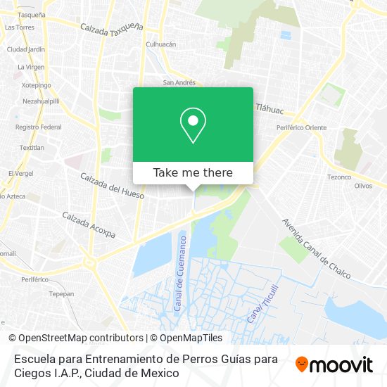 Mapa de Escuela para Entrenamiento de Perros Guías para Ciegos I.A.P.