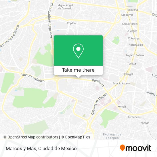 Marcos y Mas map