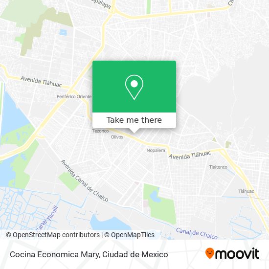 Mapa de Cocina Economica Mary