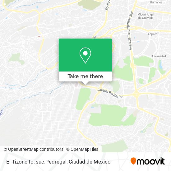 El Tizoncito, suc.Pedregal map