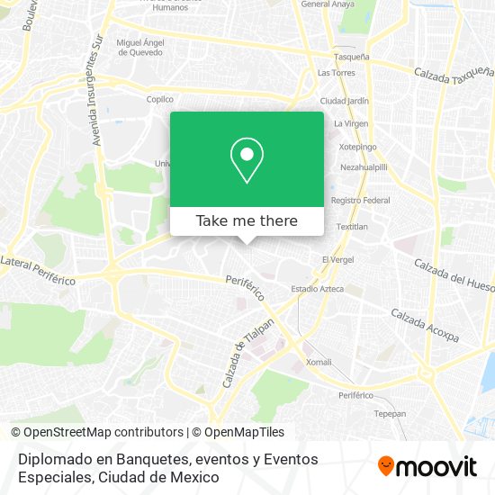 Diplomado en Banquetes, eventos y Eventos Especiales map