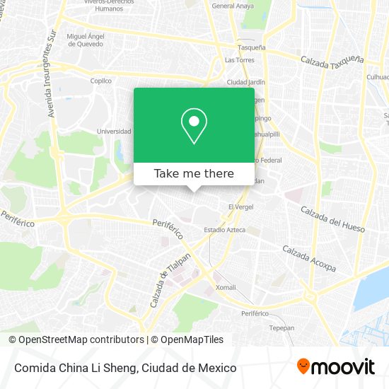 Comida China Li Sheng map