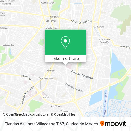 Tiendas del Imss Villacoapa T 67 map