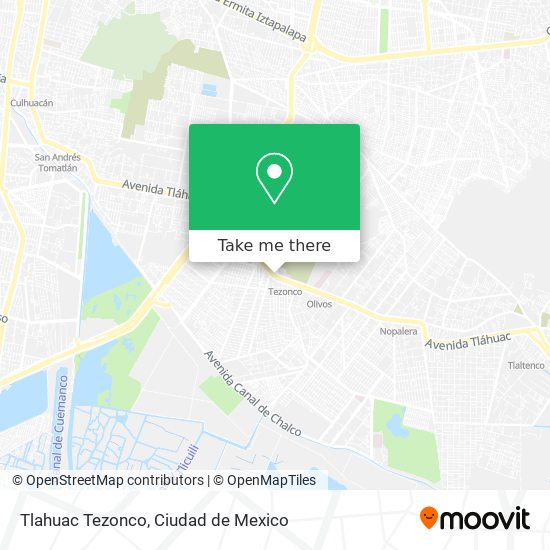 Mapa de Tlahuac Tezonco