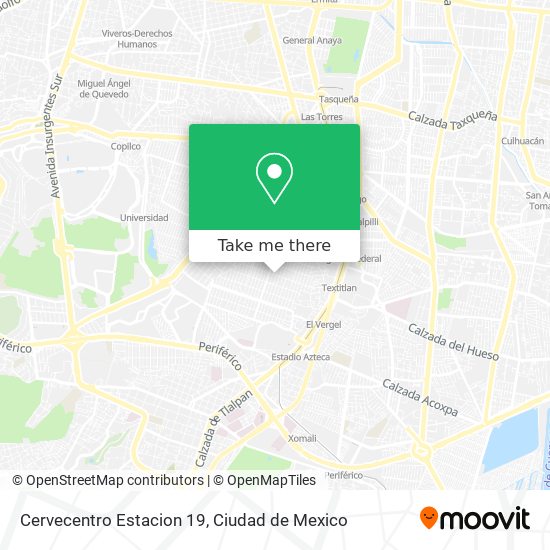 Mapa de Cervecentro Estacion 19