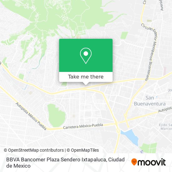 BBVA Bancomer Plaza Sendero Ixtapaluca map