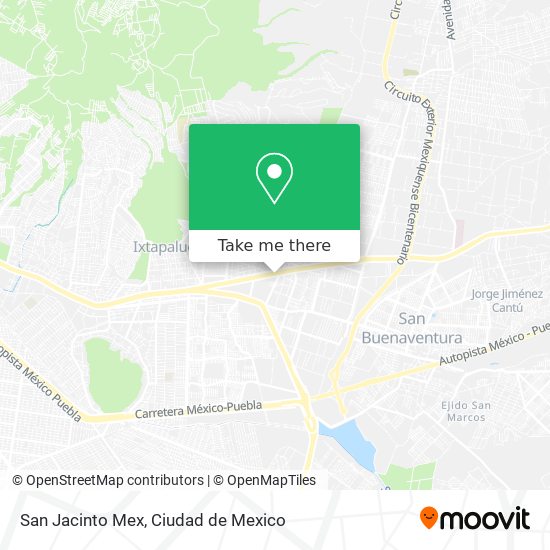 San Jacinto Mex map
