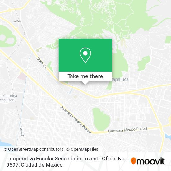 Mapa de Cooperativa Escolar Secundaria Tozentli Oficial No. 0697