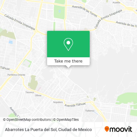 Mapa de Abarrotes La Puerta del Sol