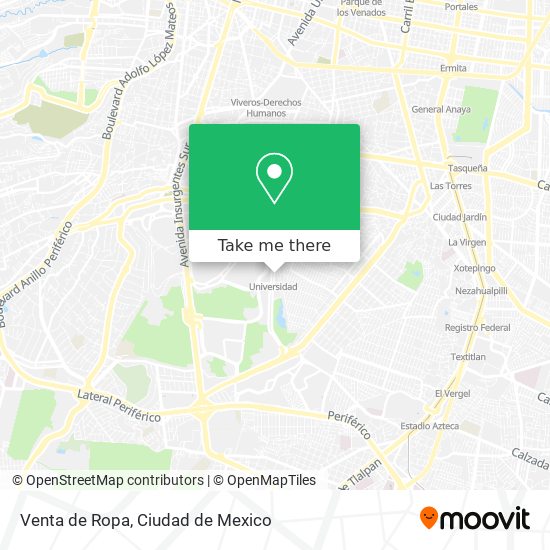 Venta de Ropa map