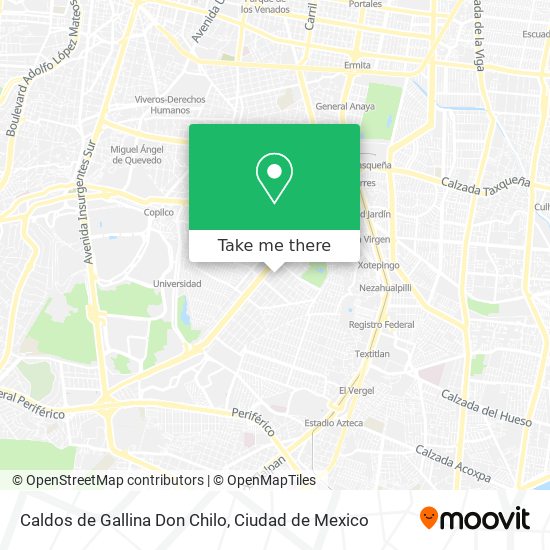 Caldos de Gallina Don Chilo map