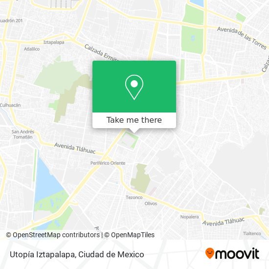 Utopía Iztapalapa map