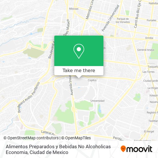 Alimentos Preparados y Bebidas No Alcoholicas Economia map