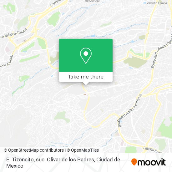 Mapa de El Tizoncito, suc. Olivar de los Padres