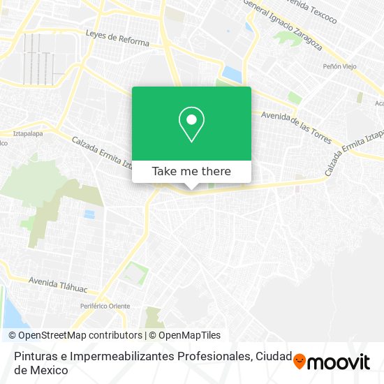 Pinturas e Impermeabilizantes Profesionales map