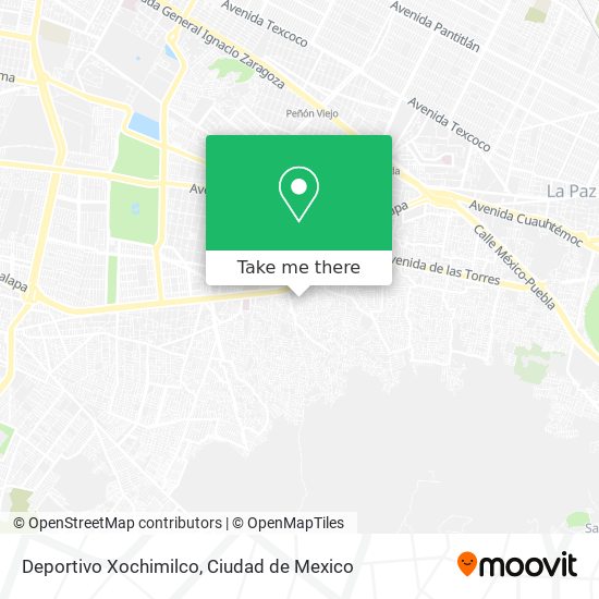 Deportivo Xochimilco map