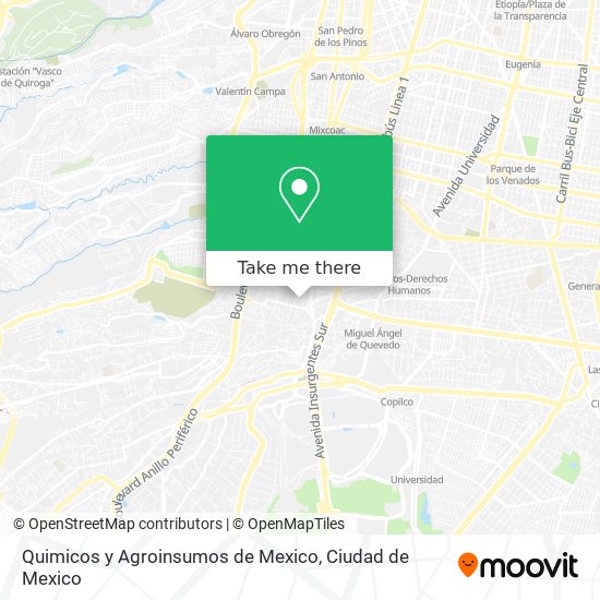 Quimicos y Agroinsumos de Mexico map