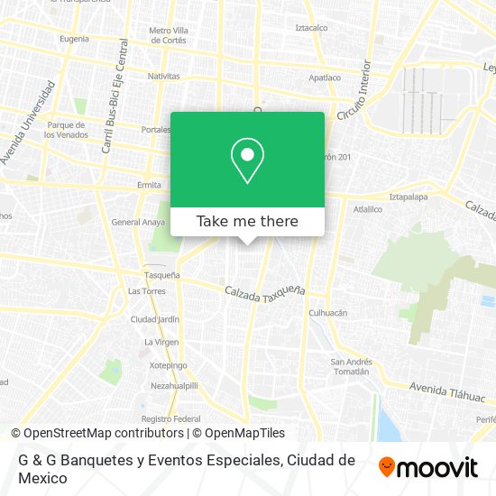 G & G Banquetes y Eventos Especiales map