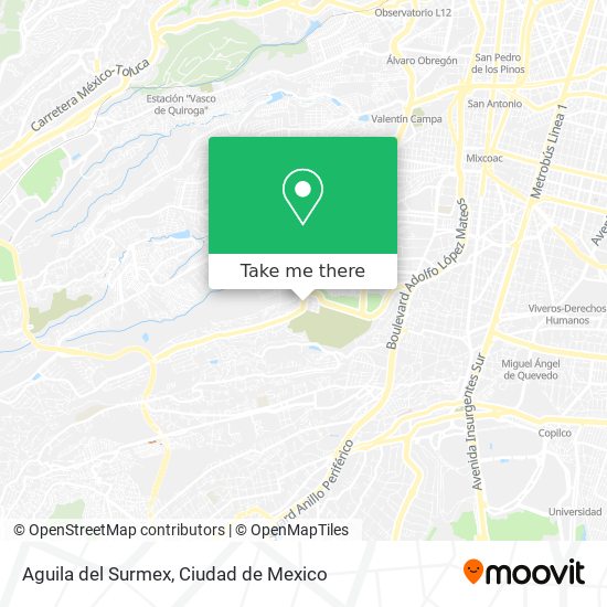 Aguila del Surmex map
