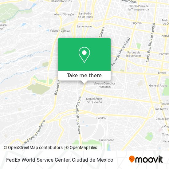 Mapa de FedEx World Service Center