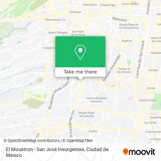 Mapa de El Moustron - San José Insurgentes
