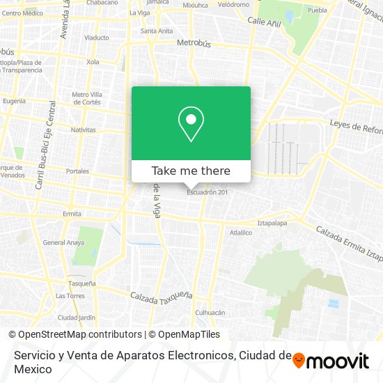 Servicio y Venta de Aparatos Electronicos map