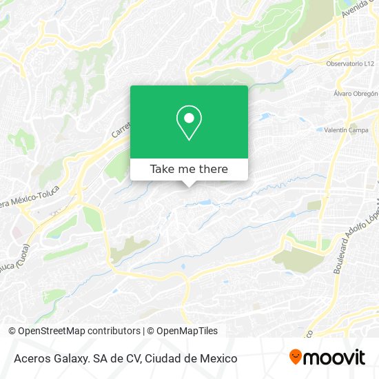 Mapa de Aceros Galaxy. SA de CV