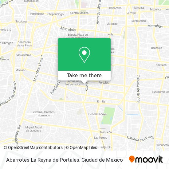 Abarrotes La Reyna de Portales map