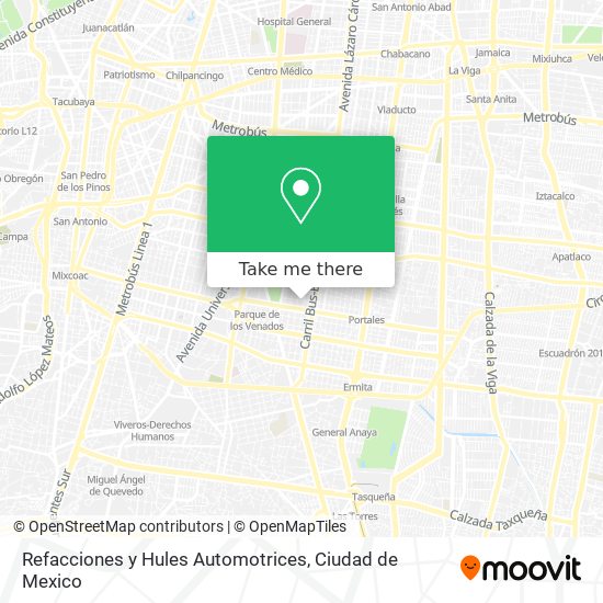 Refacciones y Hules Automotrices map